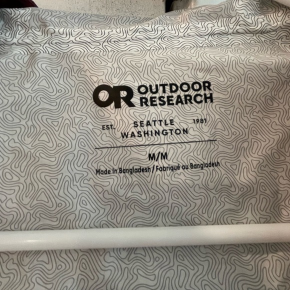 Maroon and Olive Outdoor Research Rain Jacket - Picture 4 of 4